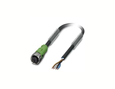 CBL-M12FF4POPEN-300 IP67 - Phoenix Contact 4-pin female A-coded M12-Open power cable, 3 meter, IP67-rated by MOXA